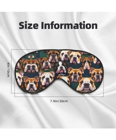 Cute English Bulldog Print Unisex Sleep Mask - Double-Sided Eye Mask for Sound Sleep & Skin Care - International Shipping Available - Buy Online on GoSupps.com