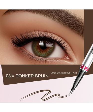 XIAOXIAOYU 2in1 Eyebrow Pen with Eyeliner Pencil Double Ended Eyebrow Pencil Waterproof 2in1 Eyebrow Pen Eyeliner Pencil Natural Looking Eyebrow Pencil for Travel Shopping 03 - Buy Online on GoSupps.com