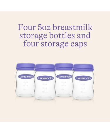 Lansinoh Breastmilk Storage Breast Pump Bottles 4 Count - Buy Online on GoSupps.com
