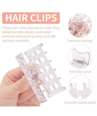 Crystal Clear Hair Claw Clips - No-Slip Hair Styling for Women & Girls - Fine & Thick Hair Grip Accessories - Buy Online on GoSupps.com