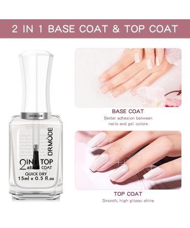 Non Toxic Peel Off Nail Polish Set - Quick Dry Water-Based Lacquer for Women & Kids - 4 Colors with Base Coat & Top Coat - 5 Bottles 0.5 fl oz - Buy Online on GoSupps.com