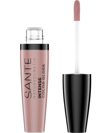 Sante natural cosmetics Intense Color Gloss 01 Style-Me-Nude LipGloss effect intensive color pigmentation with organic shea butter moisturizing vegan 9ml 40428 01 style-me-nude 9 ml (1 Pack)