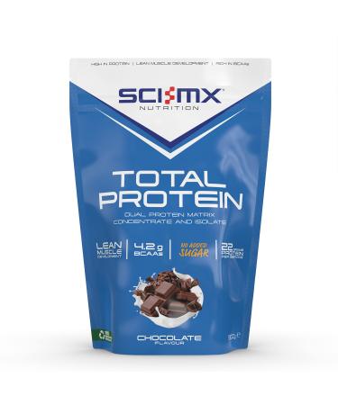 SCI-MX Total Protein Duo Protein Muscle Building & Recovery Blend Powder With Naturally Occurring Glutamine & Amino Acids - Chocolate Flavour - 900G - 30 SERVINGS Chocolate 900 g (Pack of 1)