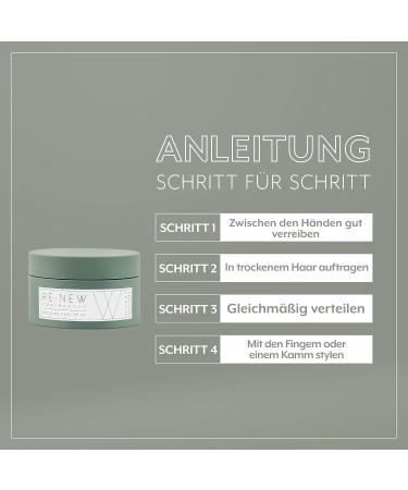 Re-New Copenhagen Molding Clay Hairwax 100ml | Vegan Unisex Hair Styling Wax for Texture & Matte Finish | Best Hair Wax for Men - Buy Online on GoSupps.com