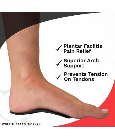 Dr. Wolf Arch Support Orthotic Inserts for Men & Women - Plantar Fasciitis Insoles - Heel Pain Relief - Size Men's 7, Women's 8/9 - Buy Online on GoSupps.com