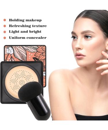 Boobeen - Foundation Mushroom Head Air Cushion - Base Makeup CC Cream Moisturizing Natural Concealer Lasting Nude Makeup - Brightening Pigment BB Cream Foundation Even Skin Tone 2 Count (Pack of 1) White - Buy Online on GoSupps.com
