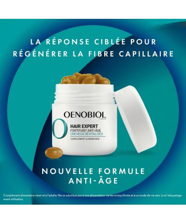 OENOBIOL HAIR EXPERT Anti-Aging Fortifier - New - Grape Marc and Ceramides - Proven effectiveness - Promotes shine - Fortifies and revitalizes - Food supplement 30 capsules - 1 month - Buy Online on GoSupps.com