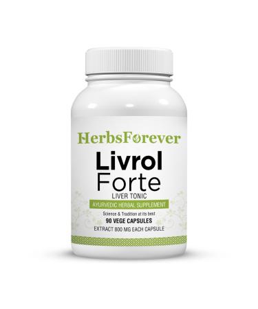 Herbsforever Liver Forte- Support Advanced Liver Detox & Cleansing Repair-Cooling-Milk Thistle Andrographis Chanca Piedra Punarnava Nightshade Triphala 11 Ayurvedic Herb Extract|90 Veg Capsule|800mg