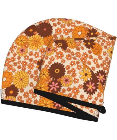 Shop Hippie Ditsy Floral Microfiber Hair Towel - Super Absorbent Quick Dry Wrap for Long Curly & Thick Hair | Coral Velvet - Buy Online on GoSupps.com