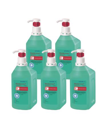 Sch lke Desderman | 5 x 1000 ml Hyclick | Hand disinfectant | Disinfectant with integrated pump dispenser