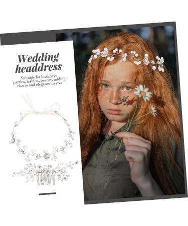 Healeved 3 Sets Bridal Ornament Hair Ties Bride Hair Clip Wedding Decorations Decorative Headdress Braided Headband Hair Decor Bride Headpieces for Decorate Bridesmaid Ribbon Girl Hair Ring - Buy Online on GoSupps.com