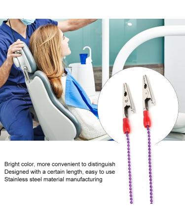 Verdant Touch Dental Bib Clip - Flexible Steel Ball Chain Napkin Holder 5 Pack - Purple Dental Supplies for International Shipping - Buy Online on GoSupps.com