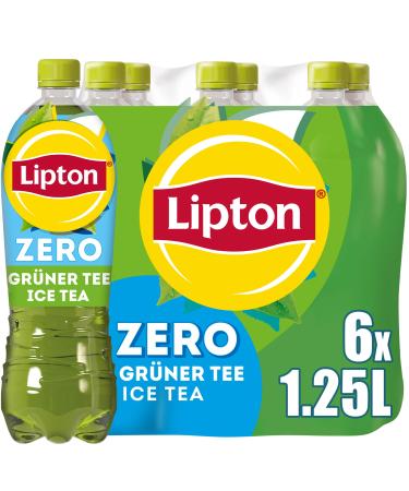 LIPTON ICE TEA Zero Green Tea Sugar-free iced tea with green tea flavor DISPOSABLE (6 x 1.25 l) New version New version