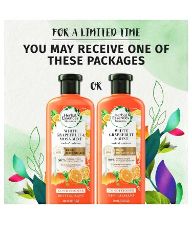 Herbal Essences Naked Volume White Grapefruit & Mosa Mint Shampoo and Conditioner Set 13.5 oz - Boost your hair's volume naturally! - Buy Online on GoSupps.com