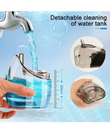 Water Dental Flosser | Portable IPX7 Waterproof Oral Irrigator - 3 Modes for Teeth & Braces Care (Black) - Travel & Home Use - Buy Online on GoSupps.com