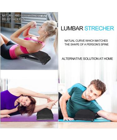 Buy EVVMNAKs Back Massage Device - Lumbar Support & Spine Pain Relief Stretcher - Chiropractic Back Stretching - Gray - Buy Online on GoSupps.com