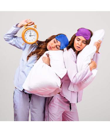 4-Piece Kids Silk Sleep Mask Set - Adjustable Strap Eye Masks for Travel & Relaxation in Dark Green, Royal Blue, Purple & Coffee - Buy Online on GoSupps.com