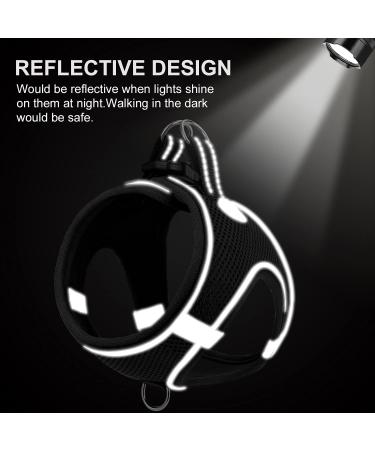 Shop Joyal Reflective Dog Harness & Soft Padded Air-Mesh Dishes for Cats & Small Dogs - XXS Black (31-34cm) - International Shipping Available - Buy Online on GoSupps.com