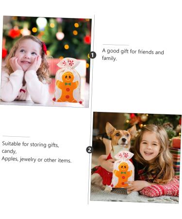 Healvian 6pcs Adorable Bags Portable Christmas Sweets Pouches Printed Draw Ginger Kids Candy Man 15x23cm Assorted Color - Buy Online on GoSupps.com