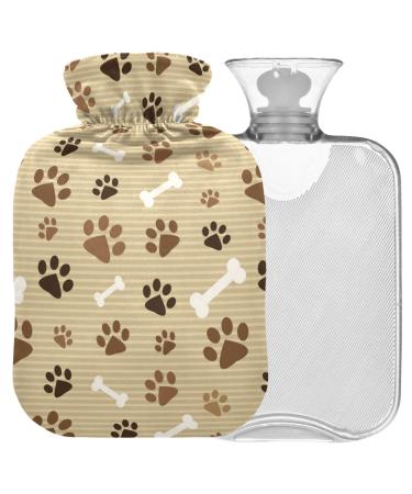Naanle dog paws claw hot water bottle with cover transparent bag hot water bottle 2l large hot hot water bottle for bed handfoot heat pain relief heat and cold therapy
