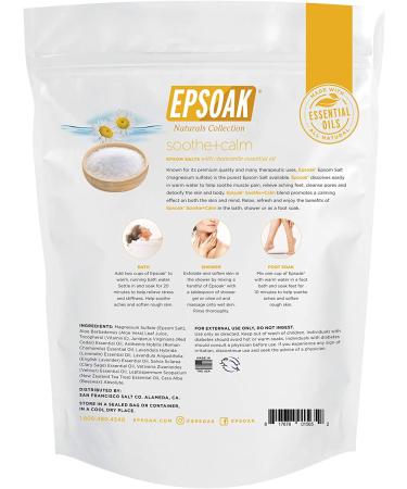 Epsoak Everyday Epsom Salt 2 lbs - Soothe & Calm Bath Salts for Relaxation - Buy Online on GoSupps.com