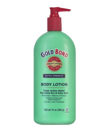 Gold Bond Medicated Extra Strength Body Lotion 14-Ounce Bottles (Pack of 3)