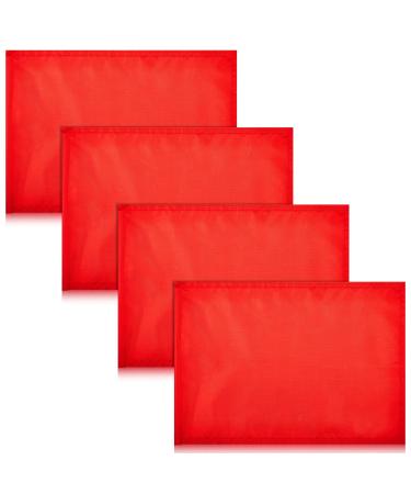 Juexica Set of 4 Soccer Corner Flags Soccer Referee Flags Red Flags Tip up Replacement Flags Linesman Official Flag for Soccer Field Soccer Volleyball Football Track Training