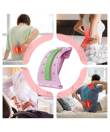 FmtwPhn Back Arch StretcherLumbar Stretcher Ergonomic Corrector Antislip 3 Levels Adjustable For Muscle Relaxation Lumbar Region Exercise Pink - Buy Online on GoSupps.com
