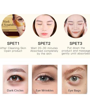 32-Piece Natural Gel Gold Under Eye Patches for Dark Circles, Puffy Eyes, and Wrinkles - Hyaluronic Anti-Aging Treatment Masks - Buy Online on GoSupps.com