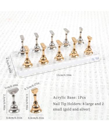 BQAN Nail Holder - Transparent Acrylic Stand for Press On Nails Perfect for Training & Display with Reusable Adhesive Putty - Buy Online on GoSupps.com