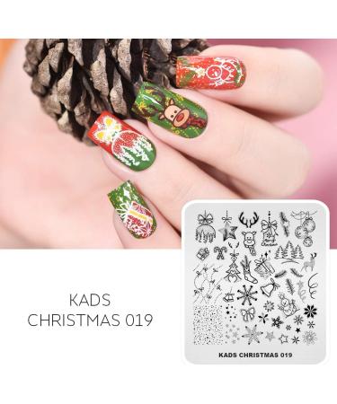 Alexnailart Nail Stamping Plate Christmas Halloween (CHRISTMAS 019) - Manicure Templates for Festive Nail Art - Buy Online on GoSupps.com