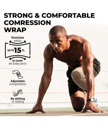 Premium Cotton Latex-Free Elastic Bandage Wrap 4 & 6 4-Pack - Self-Closing Compression Bandage - Washable & Reusable - Buy Online on GoSupps.com