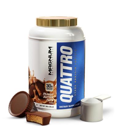 Magnum Nutraceuticals Quattro - Peanut Butter Cups 2LB - May Support Muscle Growth & Recovery