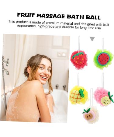 Hemoton 5pcs Ball Shower Scrubber - Soft Bathing Sponge & Exfoliating Tool for Body Cleanse - Perfect for Bath Tub - Nylon Bath Products - Buy Online on GoSupps.com