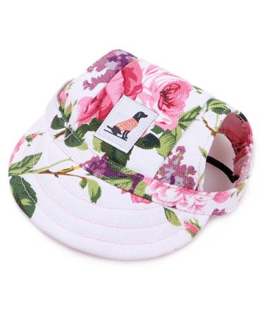 PetPhindU Dog Sun Hat Baseball Cap Peaked Cap Letter Print Shading Hat Accessory for Pet Dog S white 2