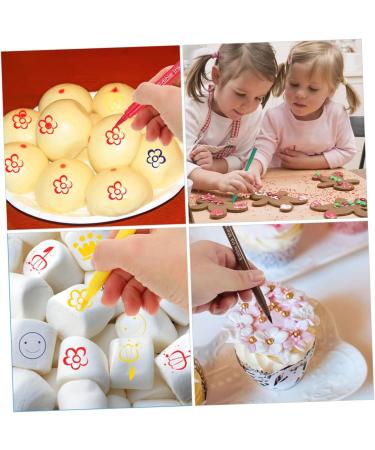BRIGHTFUFU 6pcs Cake Boxes Biscuits Decor Cake Coloring Markers Cake Coloring Supplies Edible Food Pens Plastic - Buy Online on GoSupps.com