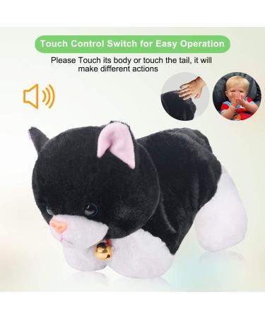 Interactive Black Plush Robot Cat Stuffed Animal Toy | Animated Pet Cat for Girls | Touch Control Electronic Kitten | 12 Large - Buy Online on GoSupps.com