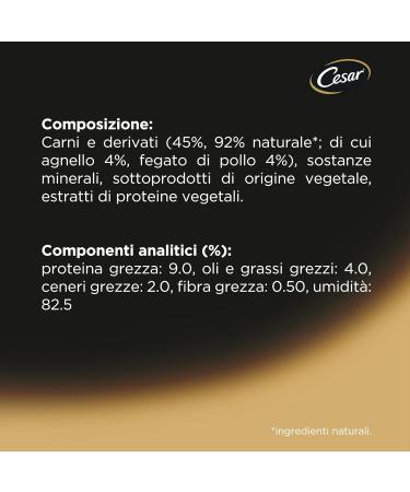 Cesar Classic Recipes Wet Dog Food with Lamb and Chicken 1 tub of 150 g - Buy Online on GoSupps.com