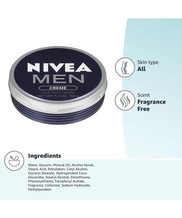 Nivea Men Creme 5.3 oz | Moisturizing Face & Body Cream for Men - Buy Online on GoSupps.com
