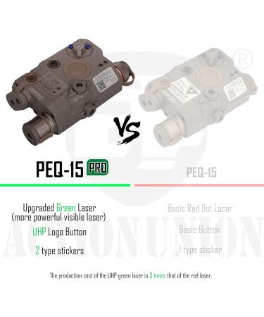 ACTIONUNION Airsoft PEQ-15 Pro IR Laser + UHP Green Laser + White LED Flashlight - Tan | High-Quality Tactical Combo - Buy Online on GoSupps.com
