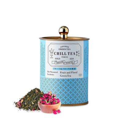Th vert fruit et floral de CHILL TEA Tokyo - Th vert en feuilles 100 % japonais au cynorhodon - Saveur l g rement fruit e (100g)