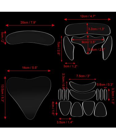 Reusable Silicone Pad Set for Face & Neck - 18 Pieces Wrinkle Patches for Forehead Eyes and Mouth - International Shipping Available - Buy Online on GoSupps.com
