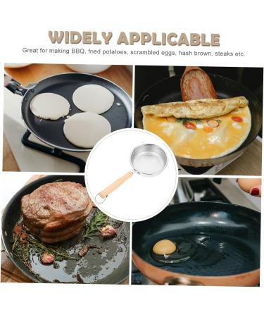 Zerodeko Stainless Steel Pot Griddle Egg Pan Frying Pan Kitchen Egg Cooker Fry Pan for Eggs Kitchen Pan Honeycomb Skillet Household Skillet Wood Non Stick Cooking Utensils - Buy Online on GoSupps.com