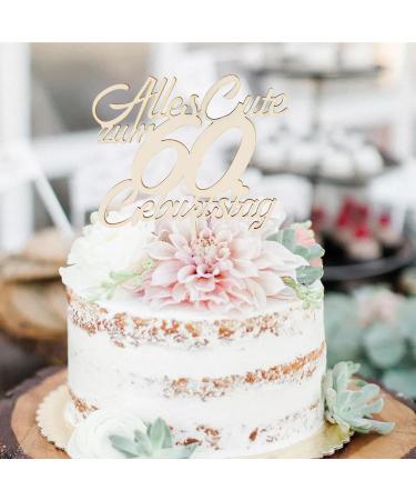 Goldthrock 60th Birthday Cake Topper - Elegant Decorations for Men & Women | Happy 60th Birthday Cake Deco - Buy Online on GoSupps.com