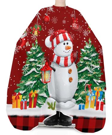 Buy Christmas Barber Cape | Adjustable Hair Cutting Cape for Men Women Kids | Festive Snowman & Snowflake Design | Perfect Salon Accessory for the Holidays - Buy Online on GoSupps.com