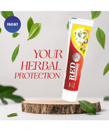 Jagat Herbal Red Toothpaste for Fresh Breathe Doctor Recommended Natural Ayurvedic Toothpaste Organic 100% Natural Teeth Whitening Fluoride Free & Protects Gums Vegan - Pack of 4 Red (Pack of 4) - Buy Online on GoSupps.com