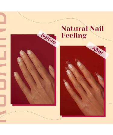 Rosalind 504 Pcs Almond Nail Tips - Medium Pre-Buff Fake Nails for Gel & Acrylic - Full Cover Soft Gel - 12 Sizes - Perfect for Nail Art - Buy Online on GoSupps.com
