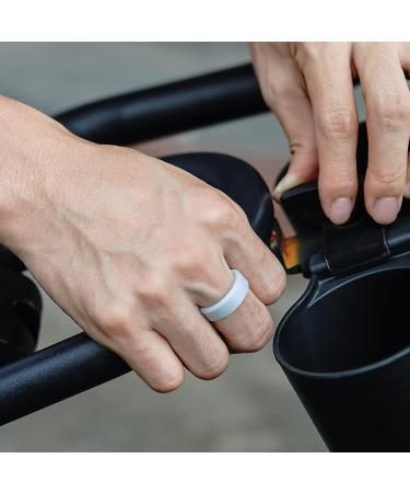 Forthee Silicone Wedding Ring for Men - 10 (19.8mm) - Breathable Rubber Band for Crossfit Workout - Buy Online on GoSupps.com