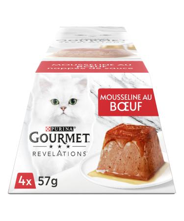 Purina Gourmet Revelations Muslin with Beef with Sauce 4 x 57 g Adult Cat Portions