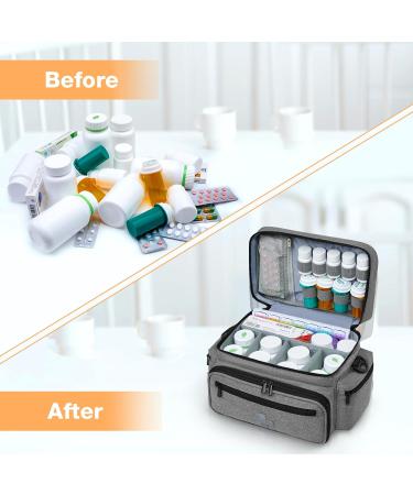 HomeWit Empty Emergency Bag | Medical Travel Organizer for Nurses & Family Doctors - Gray - Buy Online on GoSupps.com